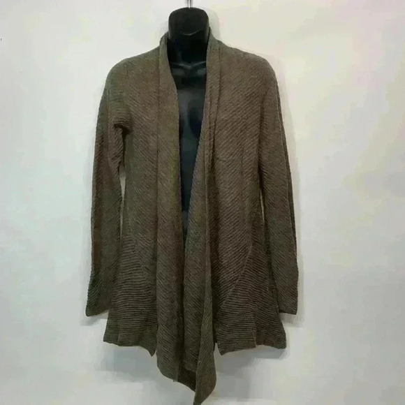 Eileen fisher size ps brown cardigan 100%wool - Picture 1 of 6